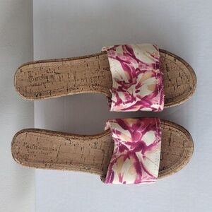 Sonoma Floral Cork Wedge Sandals